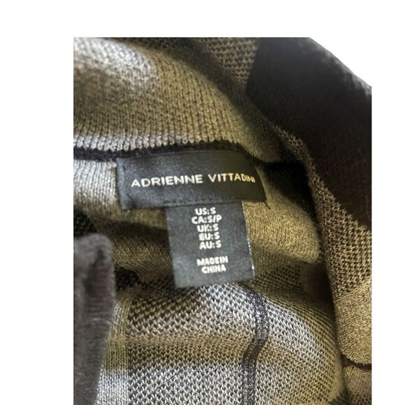Adrienne Vitadinni Gray/Black Squares Zip Closure Jacket Size Medium - Picture 6 of 6